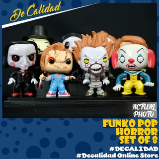 Funko Pop Horror Set of 8 Chucky Saw IT Pennywise Vendeta Action Figure (2)