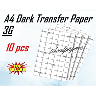 【In Stock】10pcs 3G Tshirt transfer paper A4 US Dark paper