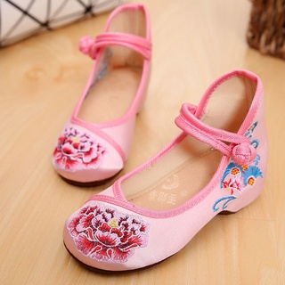 Old Beijing cloth shoes girls embroidered footwear children'