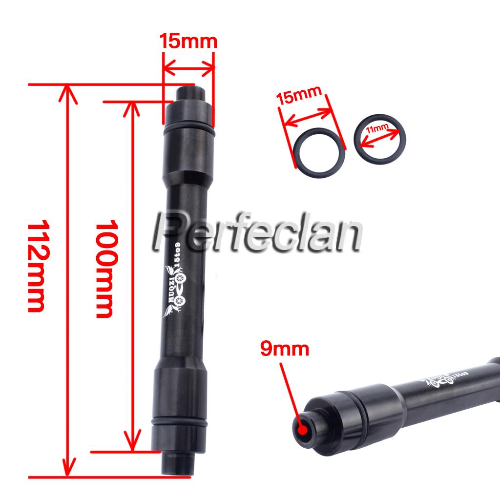 ✨2pcs Bike 15mm to 9mm and 12mm to 9mm Thru Axle Hub Shaft Quick Release Adapter Converter