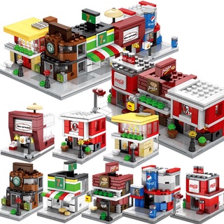 ※St.Felice※ Sembo Mini Street Model Building Blocks City Shop Series Blocks Kids Figure Educational Toys Lego Compatible