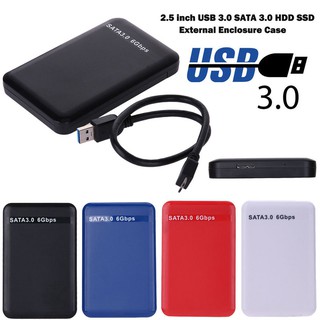 1Pcs 2.5 Inch USB 3.0 SATA Hard Drive Case Only External Enclosure 3TB 6Gbps HDD SSD Disks Box Case (1)