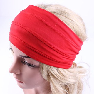 Women's Fashion Sports Stretch Wide Headband Head Wrap Yoga Hair Band Turban (8)