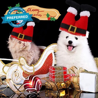 Funny Dog Cat Pet Christmas Hat Head Hat Xmas Costume Accessories Puppy Cats Dogs Outfit Small D0B8