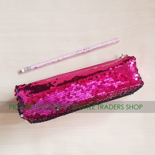Pencil Case Reversible Sequins or Cosmetics Pouch -GD