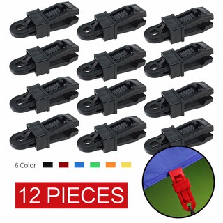 Heavy Duty Tarp Clips 12 Pieces, Multi-Purpose Awning Clamps Set Strong Lock Up