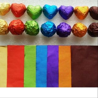 Colored aluminum chocolate/candy wrapper