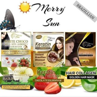 Merry sun keratin/olive/white choco/ collagen 12 sachet mo