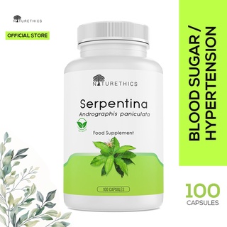 Naturethics Serpentina 100 Capsules Pure & Organic Powder The King of Bitters Good for Diabetic,Lowe