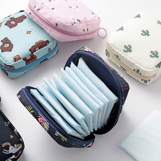 Portable Sanitary Pads Bag Large Capacity Travel Cosmetic Napkin Storage Pouch (1)