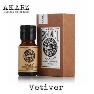 Body care aromatherapy oilAKARZ Famous brand natural Vetiver Essential Oil skin Calm Wound healing