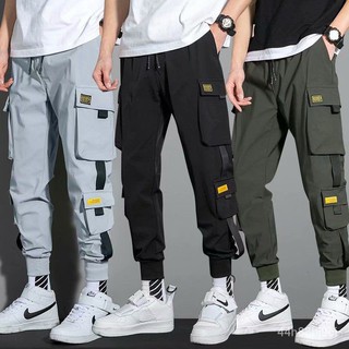 Casual Pants Men Korean Pants Overalls Men Jogging Pants Loose Legged Casual Pants Functional Fashio