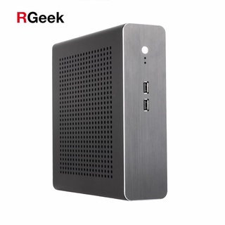 ┋RGEEK G60 Chassis All Aluminum Mini case HTPC ITX Power USB2.0 Desktop Computer With Power Supply