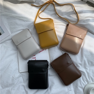 Ready stock/ 2021 New SIMPLE mobile phone sling bag/ Korean CLASSY outing casual square bag wallet