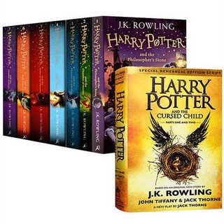 【8 Books Set】Big size Harry Potter English Novel Read Story Book Fiction Kids Adult Books