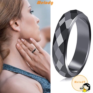 MELODG New Hematite Rings Accessories Magnetic Therapy Magnetic Rings Women Men Jewelry Gifts Fashion