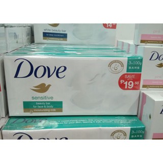 Dove Sensitive Beauty Bar for Face & Body 3x100g