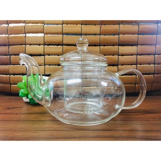 Transparent Teapot / Heat Resistant Glass Teapot / Flower Tea Herbal Pot 600mL / JCE 19