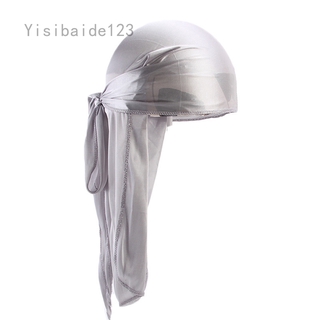 Yisibaide123 Unisex Headband Solid Pirate Hat Durag Cap Hip-Hop Bandana