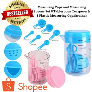 7PCS/Set Plastic Measuring Cups with Spoons Kitchen Utensil