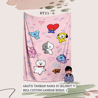New BT21 Blanket - customm Blanket - bts Blanket - custom Name And Own Design (6)