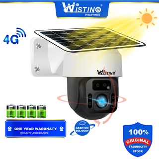 [Delivery in 3 Days] Wistino 4G SIM/WIFI CCTV Solar Panel Camera 2MP HD Security Monitor Outdoor 1080P Smart Home Surveillance Solar ip Camera 4G version