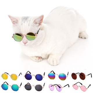 【NORMA】Vintage Round Sunglasses for Dogs Cats Harness Accessory Reflection Glasses for Small Dog Cat