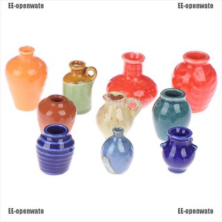 [YOPE3] 1Pc 1:12 Dollhouse Miniatures Ceramic Pot Doll House Home Ceramic Ornament Vase BAB