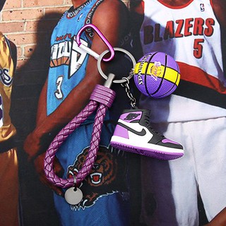 NBA basketball key chain creative AJ shoes mold key buckle mini 3D stereo basketball shoes bag (7)