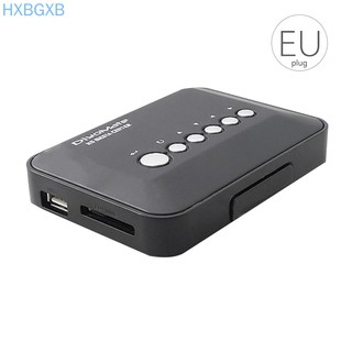 【HXBG】 Multimedia Player Mini HD 720P HDD Media Player TV Box AV Output MKV RM SD USB SDHC MMC HDD EU Plug