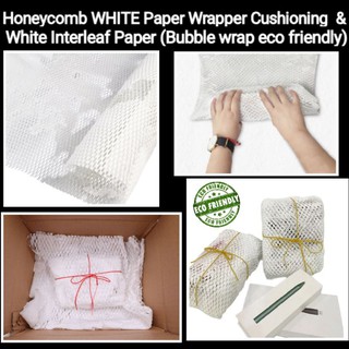 Honeycomb WHITE Paper Wrapper Cushioning & White Interleaf Paper (Bubble wrap eco friendly)