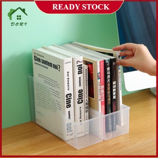 【Ready ⚡️Stock】Student Desk Book Storage Box Transparent Desktop Student Book Organizing Box Book Standing Shelf File Rack