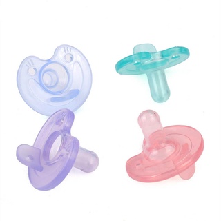 Newborn Baby Soft Silicone Round Orthodontic Dummy Pacifier Teat Nipple Soother Silicone Thumb Play