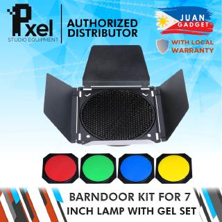 Pxel Barndoor Kit for Pxel 7 Inch Lampshade with Gel Set