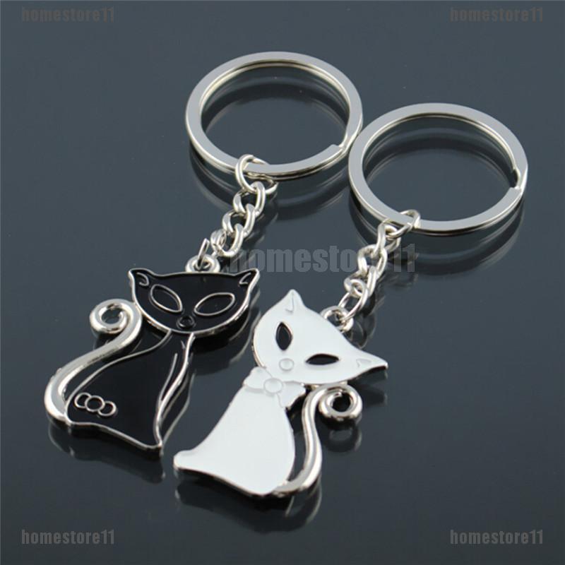 1 Pair Couple Cat Keychain for Lovers Alloy Fashion Jewelry Ring For Car New homestore11.ph