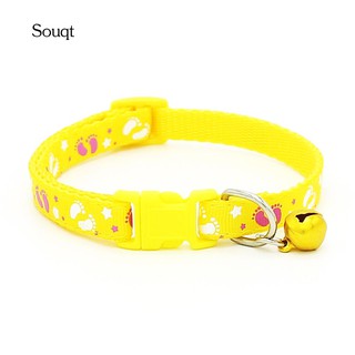 SQ_Cute Fashion Paws Pattern Pet Puppy Collars with Bell for Small Dogs Necklace (3)