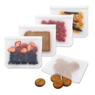 EVA Freezer Food Fresh Storage Sealed Leakproof Reusable Split Bag / Kids Lunch Snacks /Sandwich/ Freezing Kitchen Ziplock Transparent Containers Pouch (9)