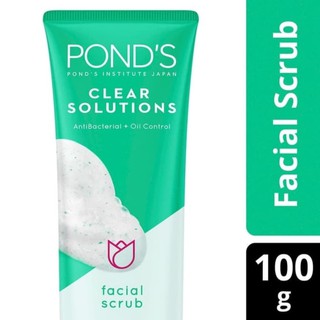 Ponds Clear Solution Facial Scrub Cleanser Ponds Solution 100gr