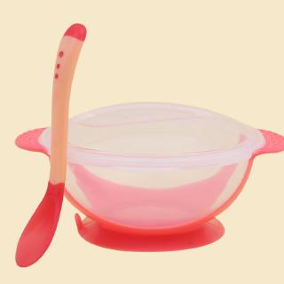 COD Temperature Sensing Feeding Spoon Child Tableware Bowl Dishes Dinnerware
