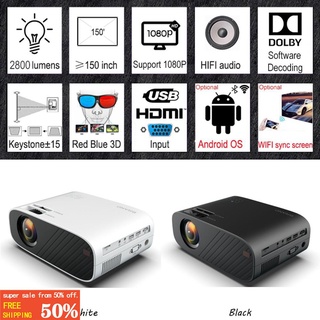 ◐✿✸W90 1080P Android Mini Projector HD Proyector WIFI Led Projector Home Cinema AV/USB/HDMI/VGA Netf