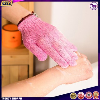 Original 2 Pcs Bath Scrub Glove For Bath Exfoliating Bath Shower Gloves Body Scrubber Loofah Massage