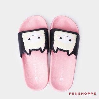 Penshoppe Printed One Band Sliders Slippers For Women (Pink)