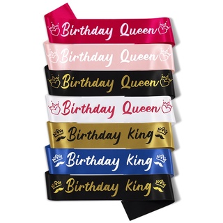 【New Design】Birthday King and Birthday Queen Sash Birthday Party Decoration Party Favors Gifts