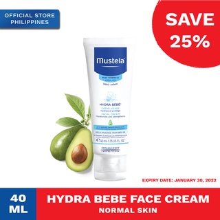 Mustela Clearance Hydra Bebe Face Cream 40 ml (Expiry Date: January 30, 2022)