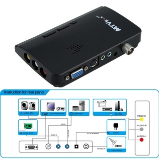 Portable LCD TV Box Analog PIP TV Tuner Box CRT Monitor Digital Computer TV Program Receiver