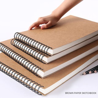 note book▨✥Professional sketchbook Thick paper 160 GSM Spiral notebook Art school supplies Pencil n