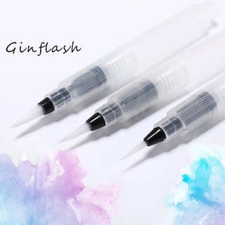 Ginflash Refillable Paint Brush Water Ink Pen WaterColor Soft Calligraphy Painting Marker