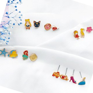 Girl fashion cute anime earrings set (4)