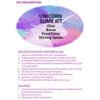Unicorn Slime Kit / Unicorn Poop Slimekit