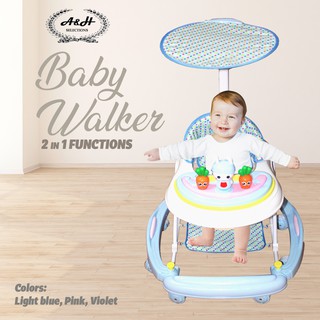 A&H Baby Walker and Rocker 2 in 1 functions with Unique Handle and Umbrella Hood Model: 613-3